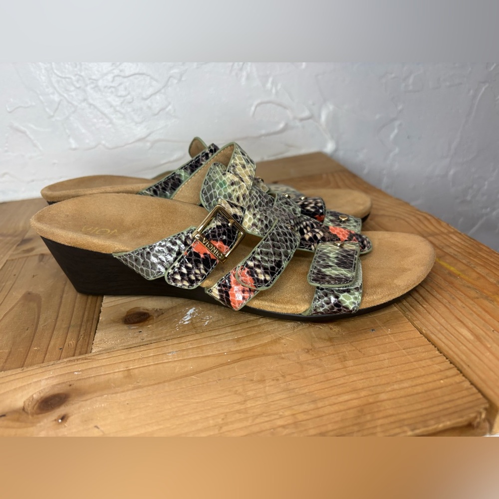 Wedge Slide Sandals in Snake Print - Women - Picture 5 of 12